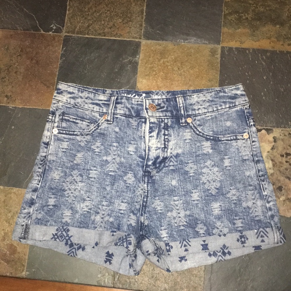 High rise jean shorts